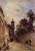 Johan Barthold Jongkind Rue de L-Abbe-de l-Epee and Church oil painting on canvas